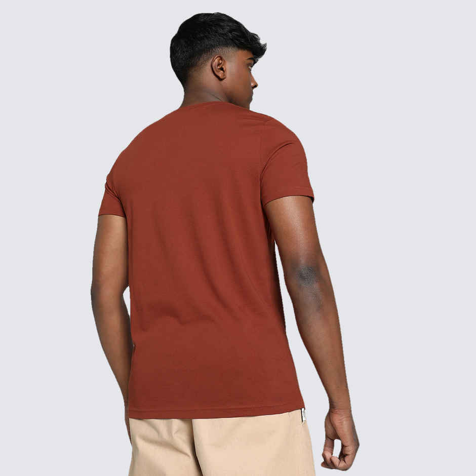 Puma Men's T-Shirt Round Graphic - Red | M