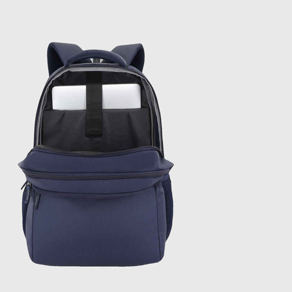 Lavie Sport Unisex Solid Polyester Laptop Backpack | Navy | M | (31.5 x 19 x 47 cm)