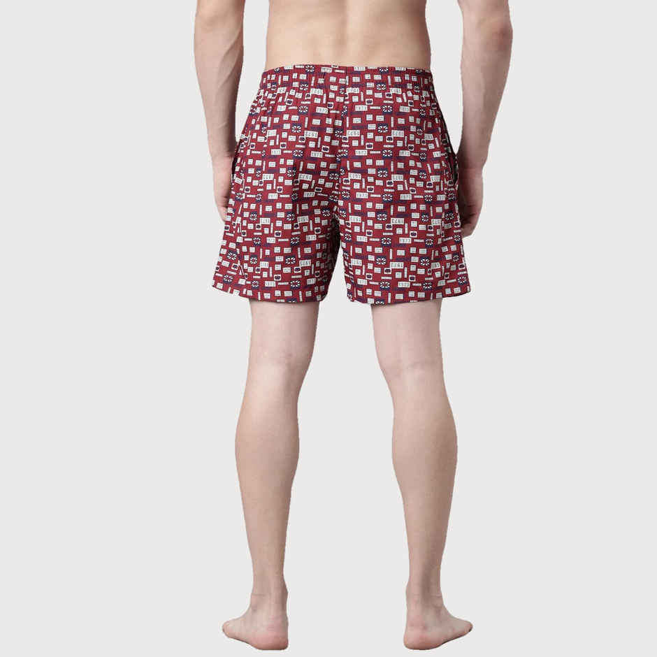 Pepe Jeans Men's Printed Rumba Red Boxer - L