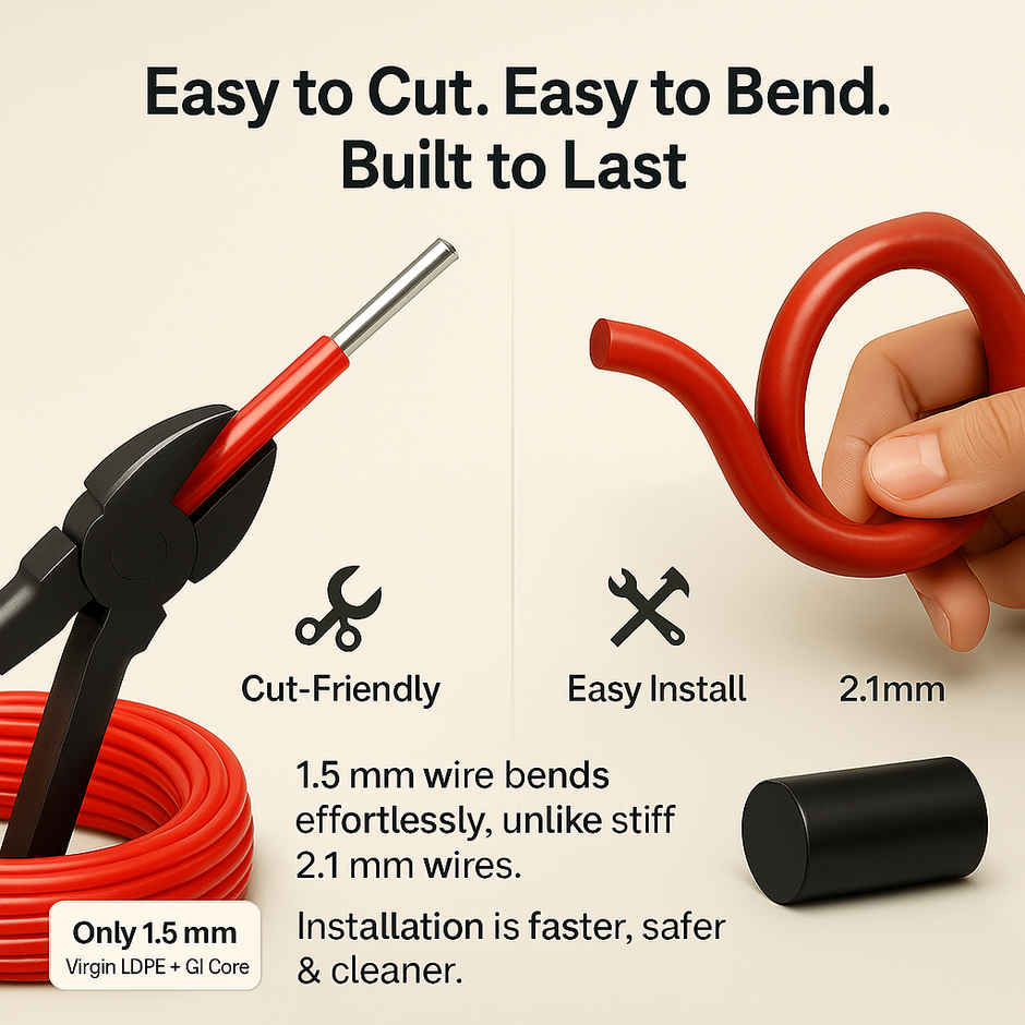 Sinco Oliva Premium Gi Wire Rod for Drying Clothes - 20 Meters | Assorted Colors