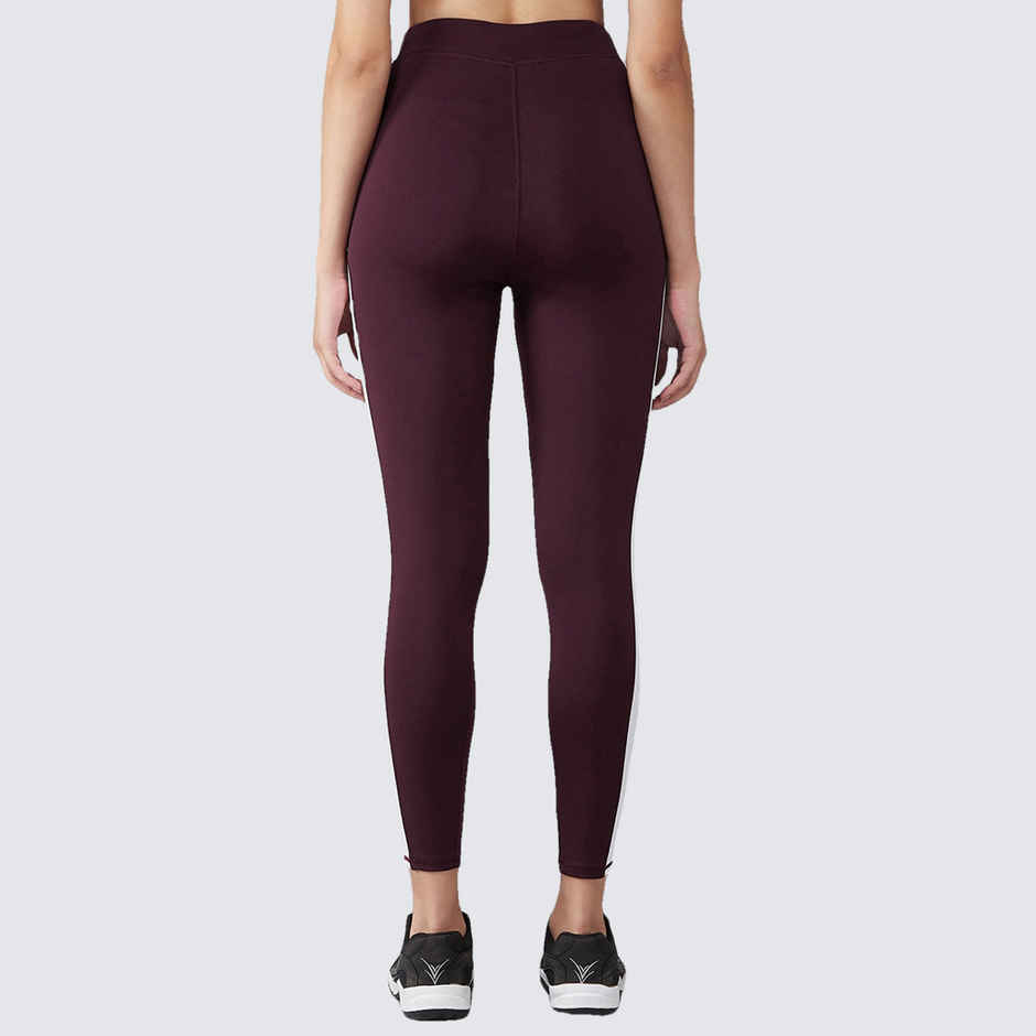 Blinkin Women's Gym Tights & Pants - Maroon | Squat Proof | Active Wear | Yoga Pants | M