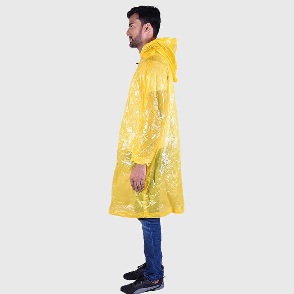 Fendo Disposable Unisex Poncho - Yellow (Free Size)