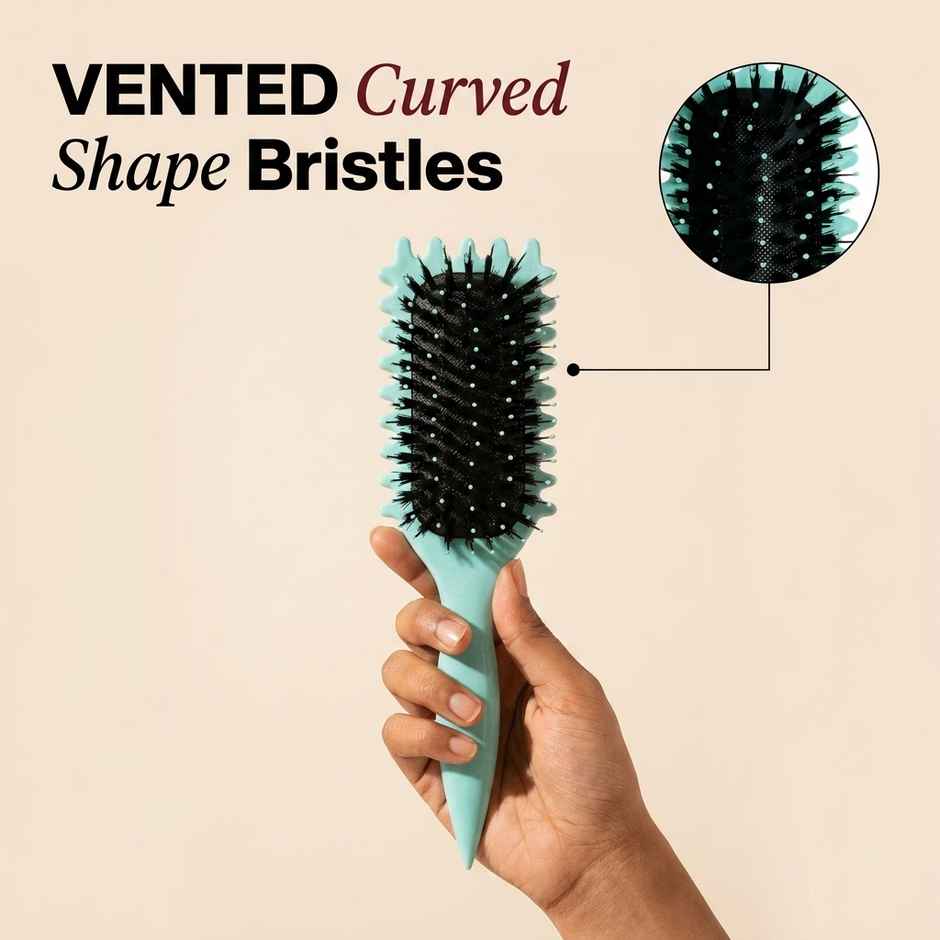 Gleva Curl Defining Hair Brush | Light Blue