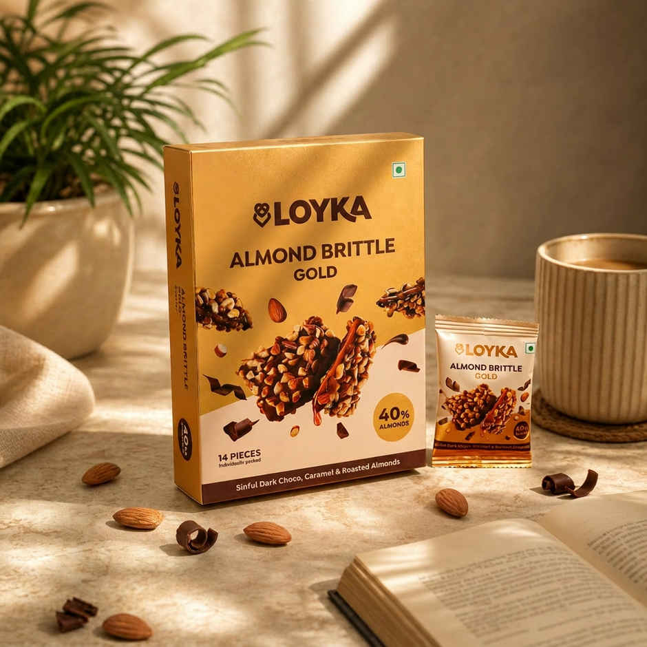 Loyka Almond Brittle Gold Chocolate Box | 203 G