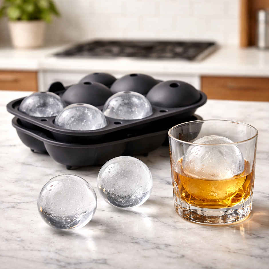 Daluci Ice Ball Mould Round Ice Cube Tray | Black