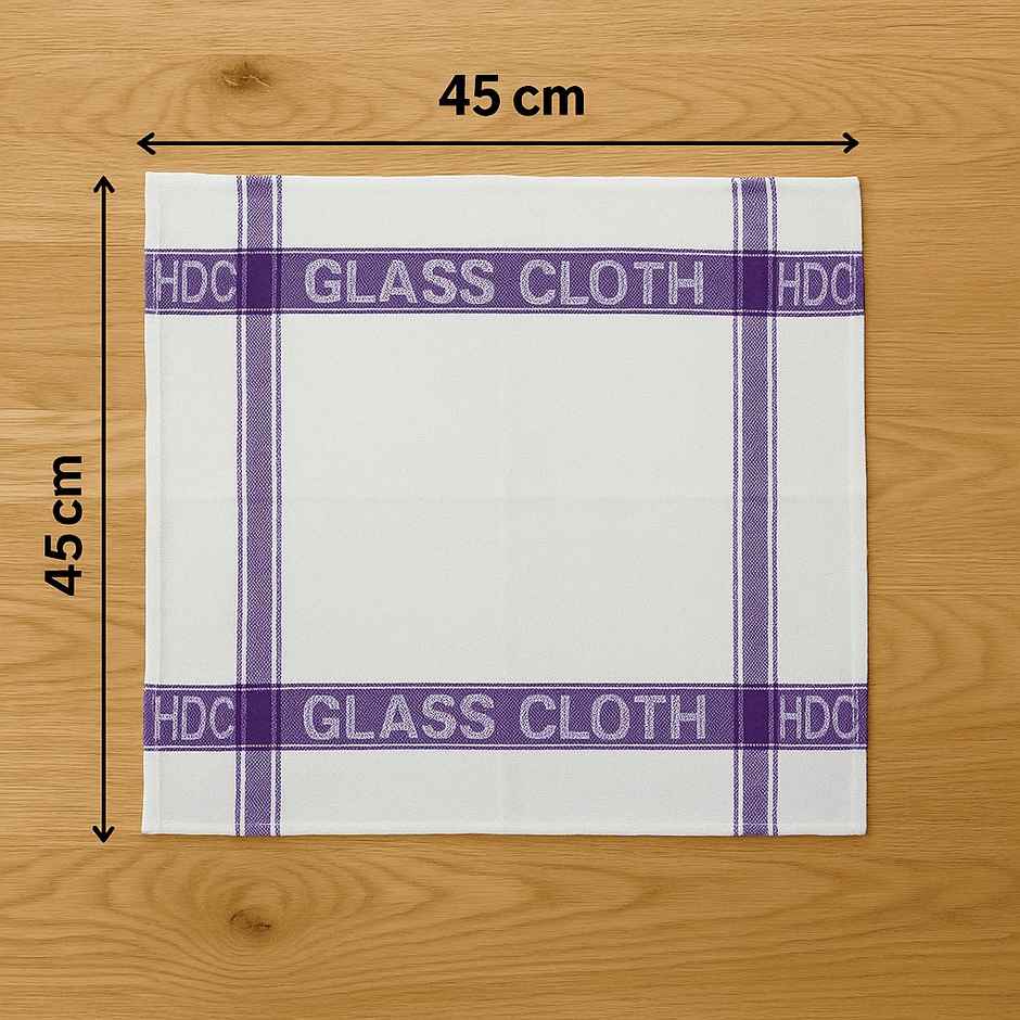 HD Creations | Glass Cleaning Cloth | Pack of 4 | Assorted Colors