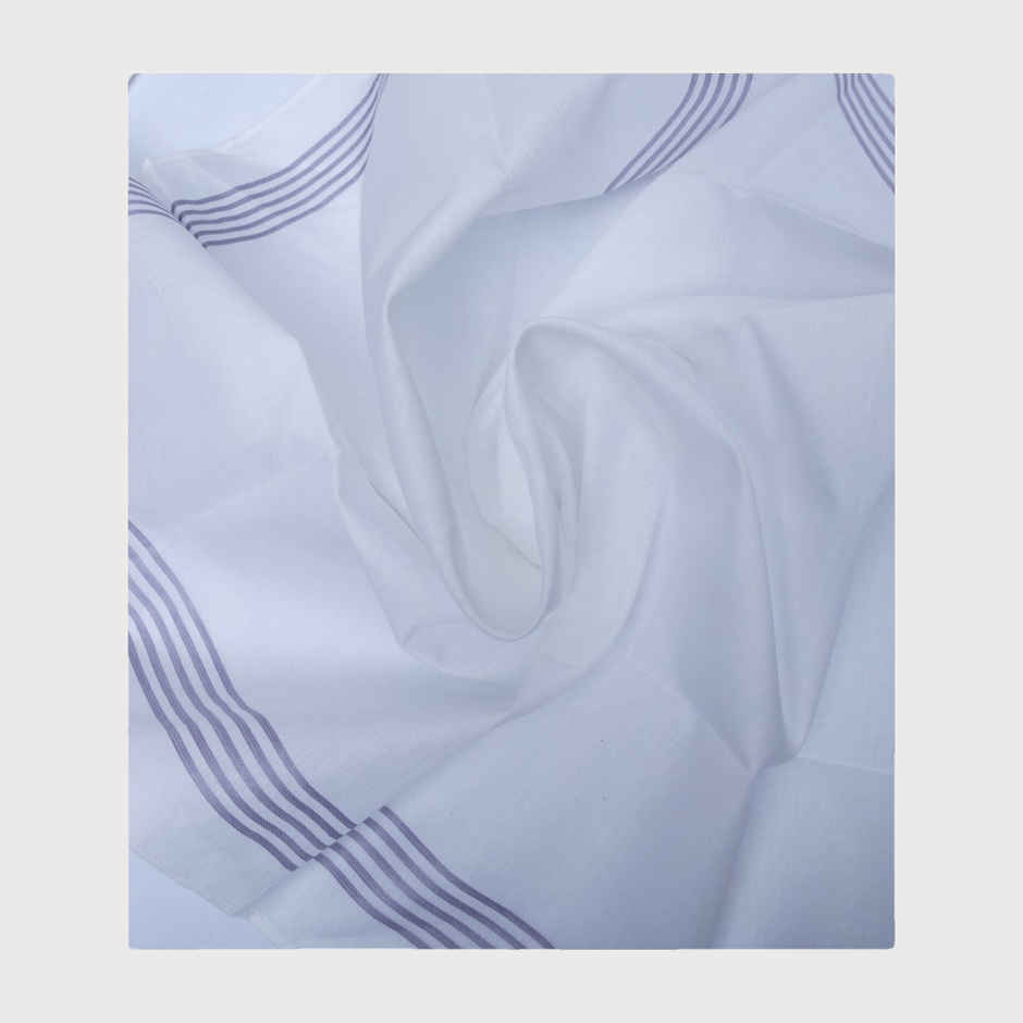 Dollar Men's Striped Cotton Handkerchief | White