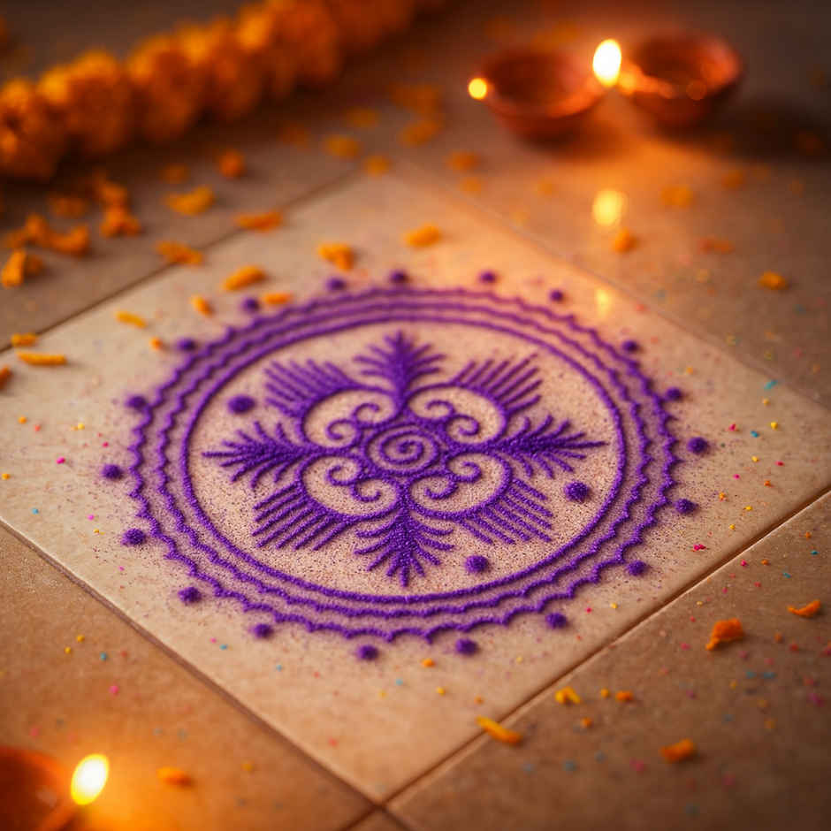 Silver Golden Rangoli | Pack Of 2 | Tota