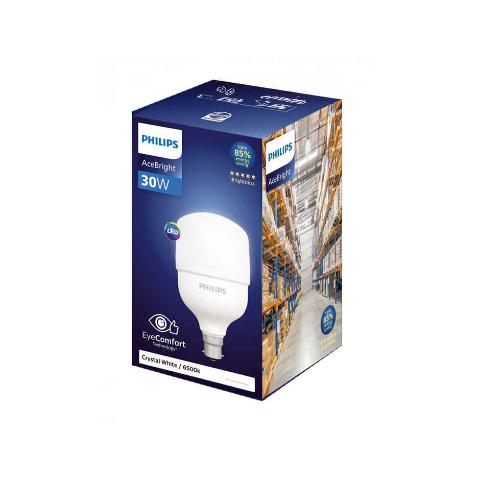 Philips Acebright 30 W Led Bulb (Crystal White) | B22 Base Holder