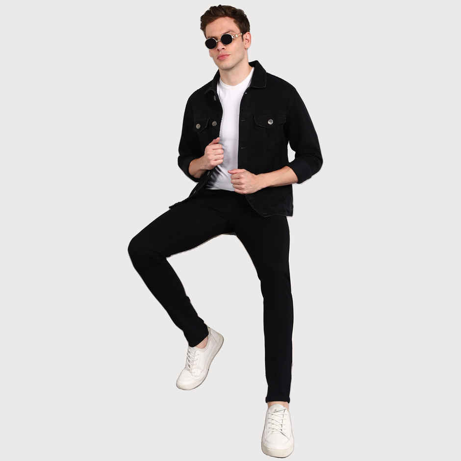 Urbano Fashion Men's Jeans Slim Fit Stretchable | Black | 30