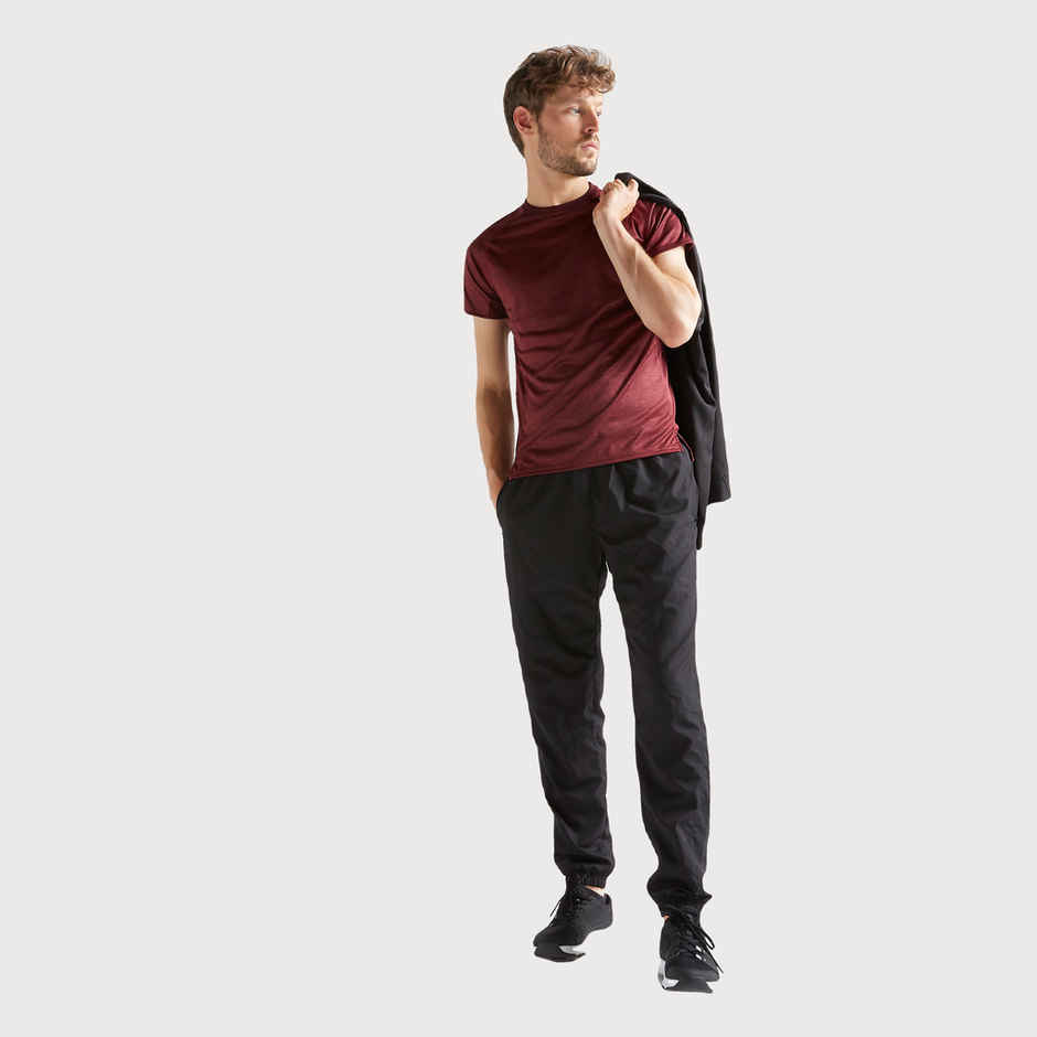 Domyos By Decathlon | Men Quick Dry Zip Pocket Gym Trackpant - Black, XL (L31)