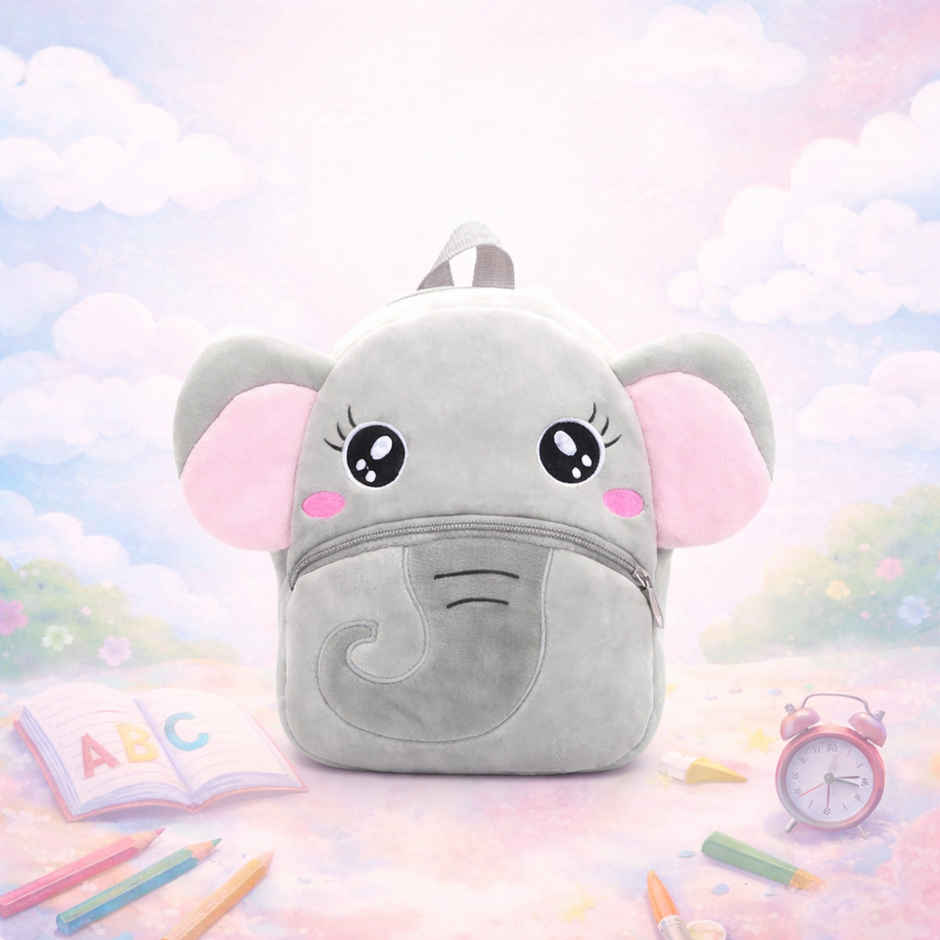 Kidara Baby Elephant Toddler Backpack Light Grey