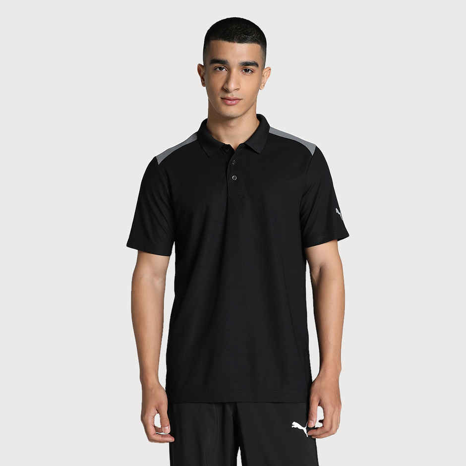 Puma Men's Train Colorblock Polo | Black - M