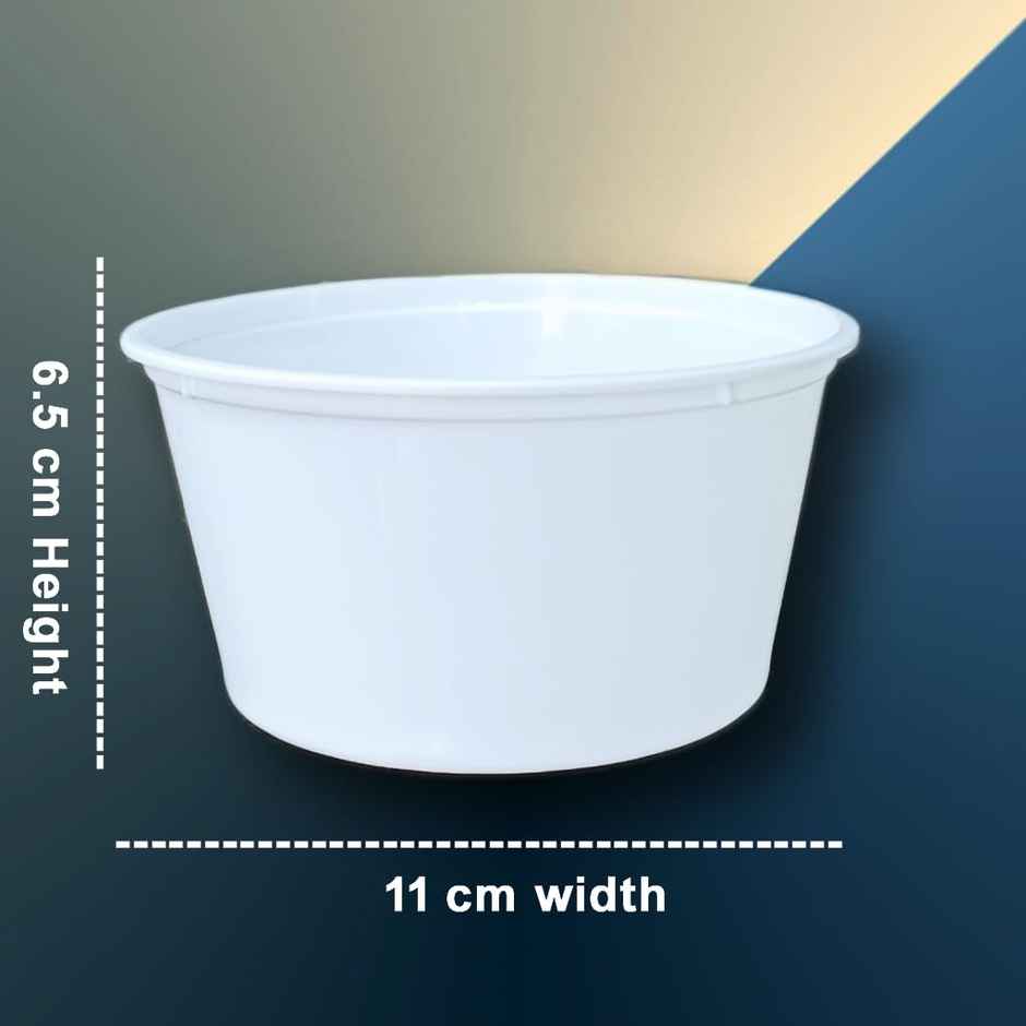 Plastic Round Reusable Container With Lid | 450 ml | Tempware