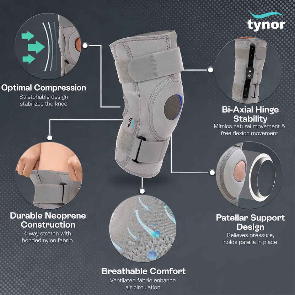 TYNOR KNEE SUPPORT HINGED LARGE