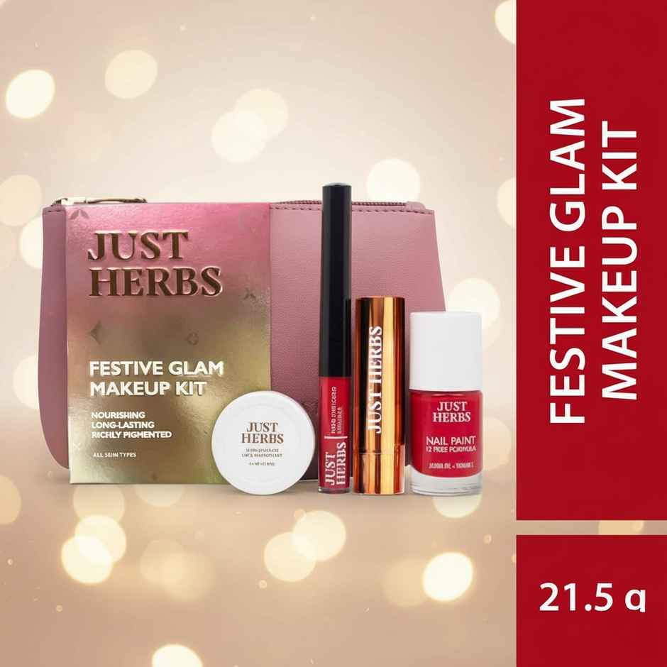 Just Herbs All In One Glam Kit Travel Friendly Gifting Pouch For Women