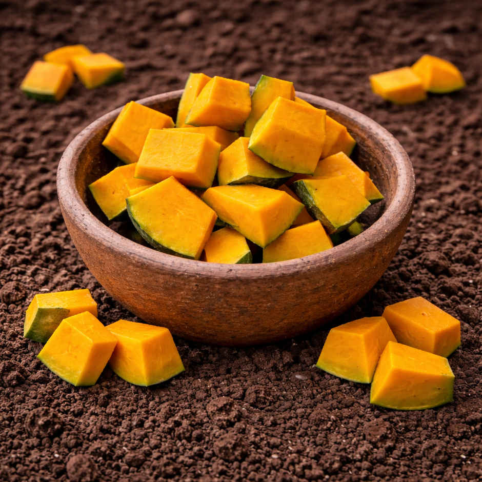 Organically Grown Sweet Pumpkin Diced