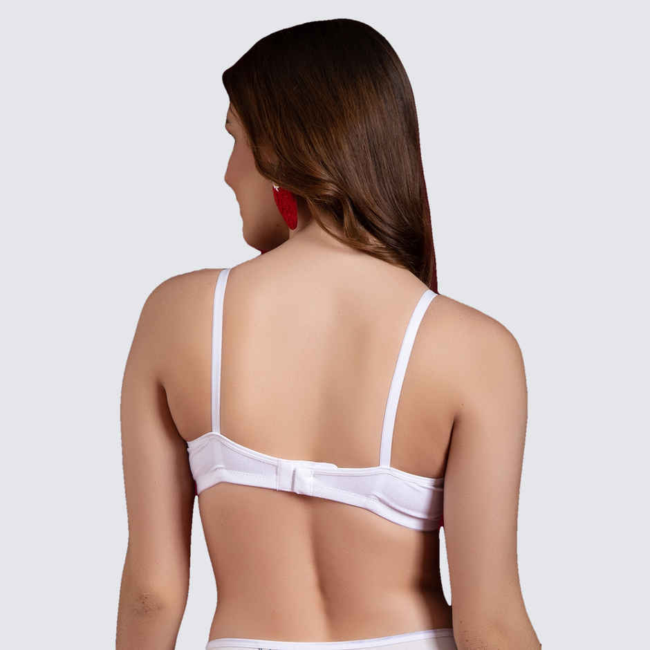 Clovia Women Padded Non-Wired Demi Cup Feeding Bra | White | 32C