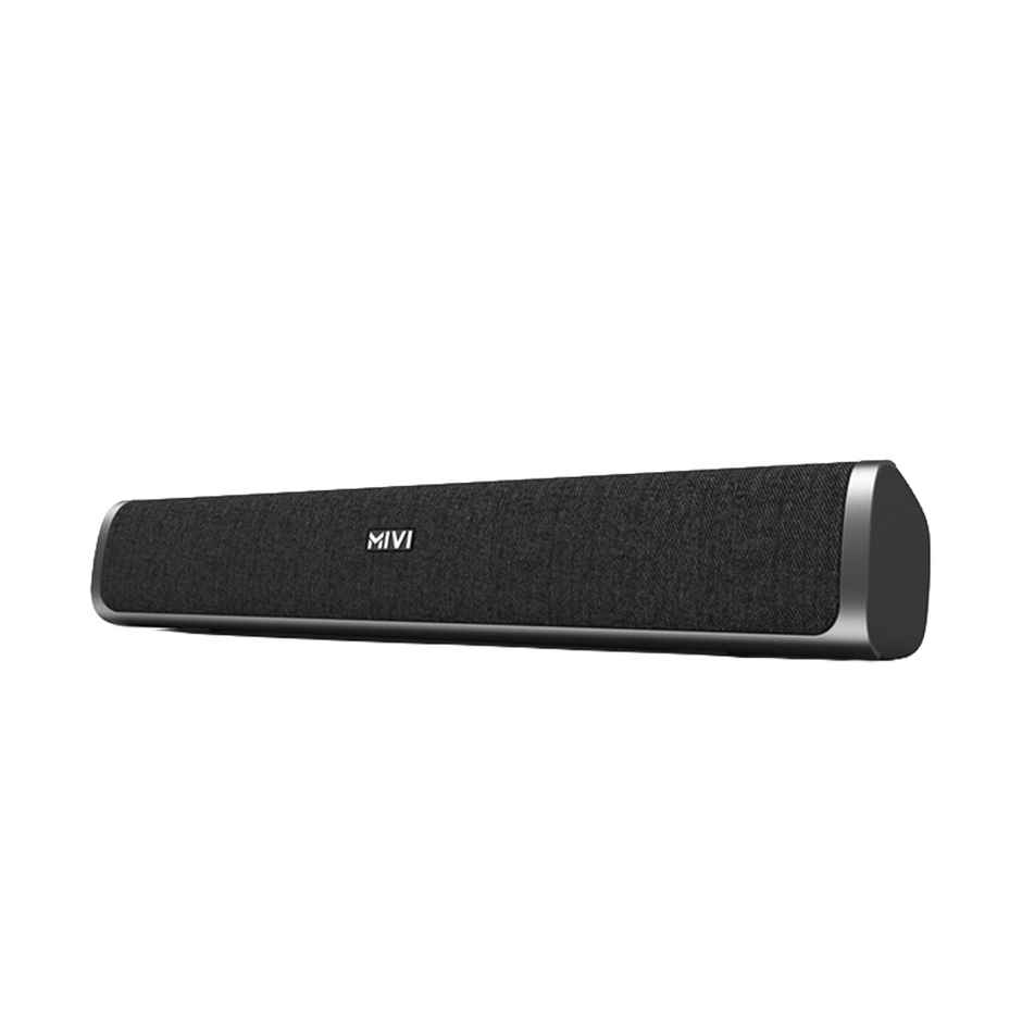 Mivi Fort S24 | FM Mode | 2 Full Range Drivers | 24W Bluetooth Soundbar | Black | 2.1 Channel