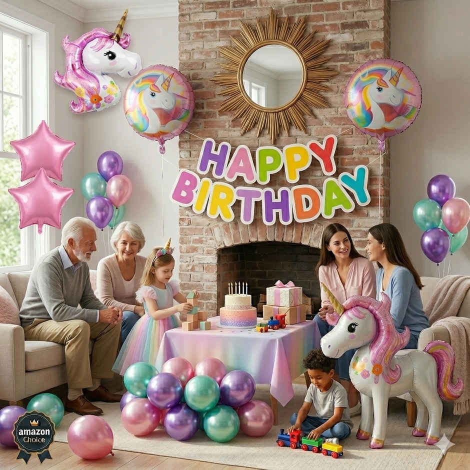 Unicorn Birthday Decoration Kit for Girls Theme Birthday Party | BeyondLuv