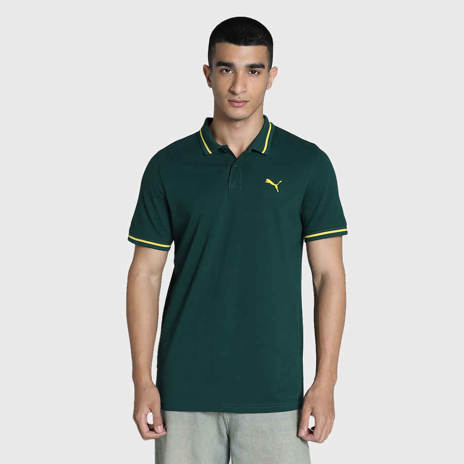 Puma Men's Collar Tipping Polo | Green - M