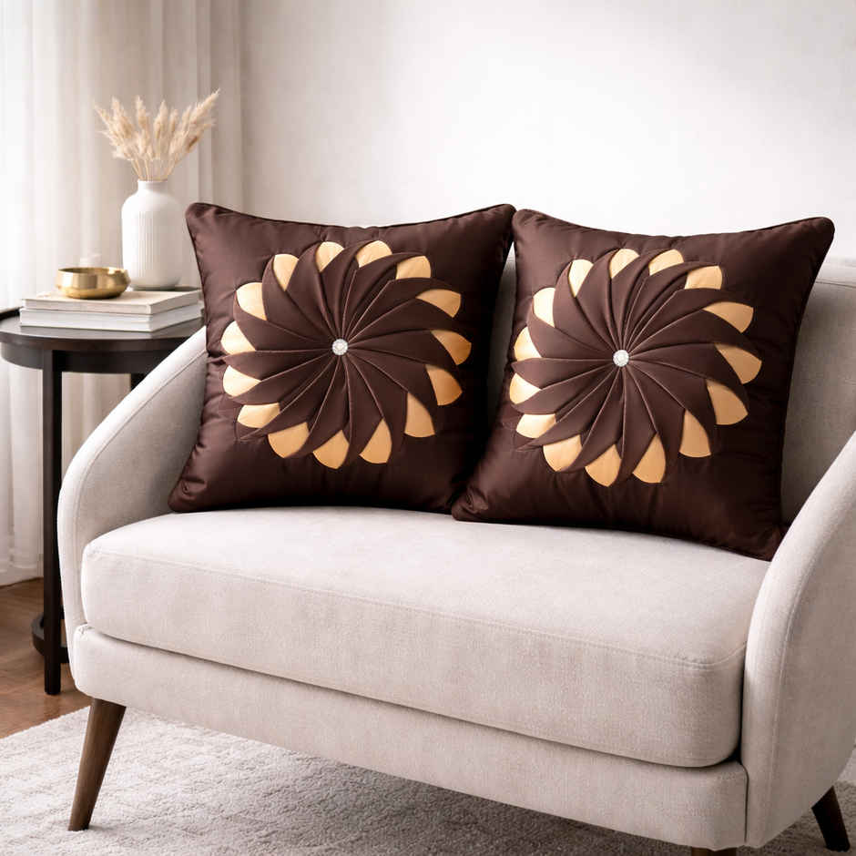 Elegant Weavers Canna Cushion Covers | Brown