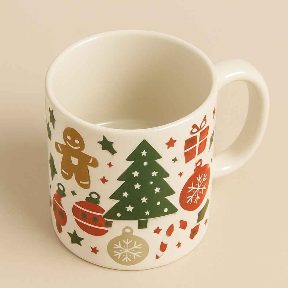 OGGN Gingerbread and Christmas Tree Printed Ceramic Coffee Ceramic Coffee Mug