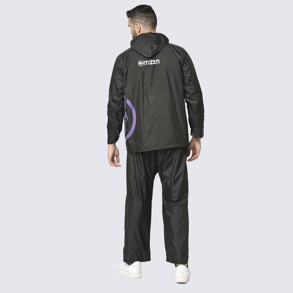 Citizen Raincoat Reversible Marvel Series Black Panther-XL Black