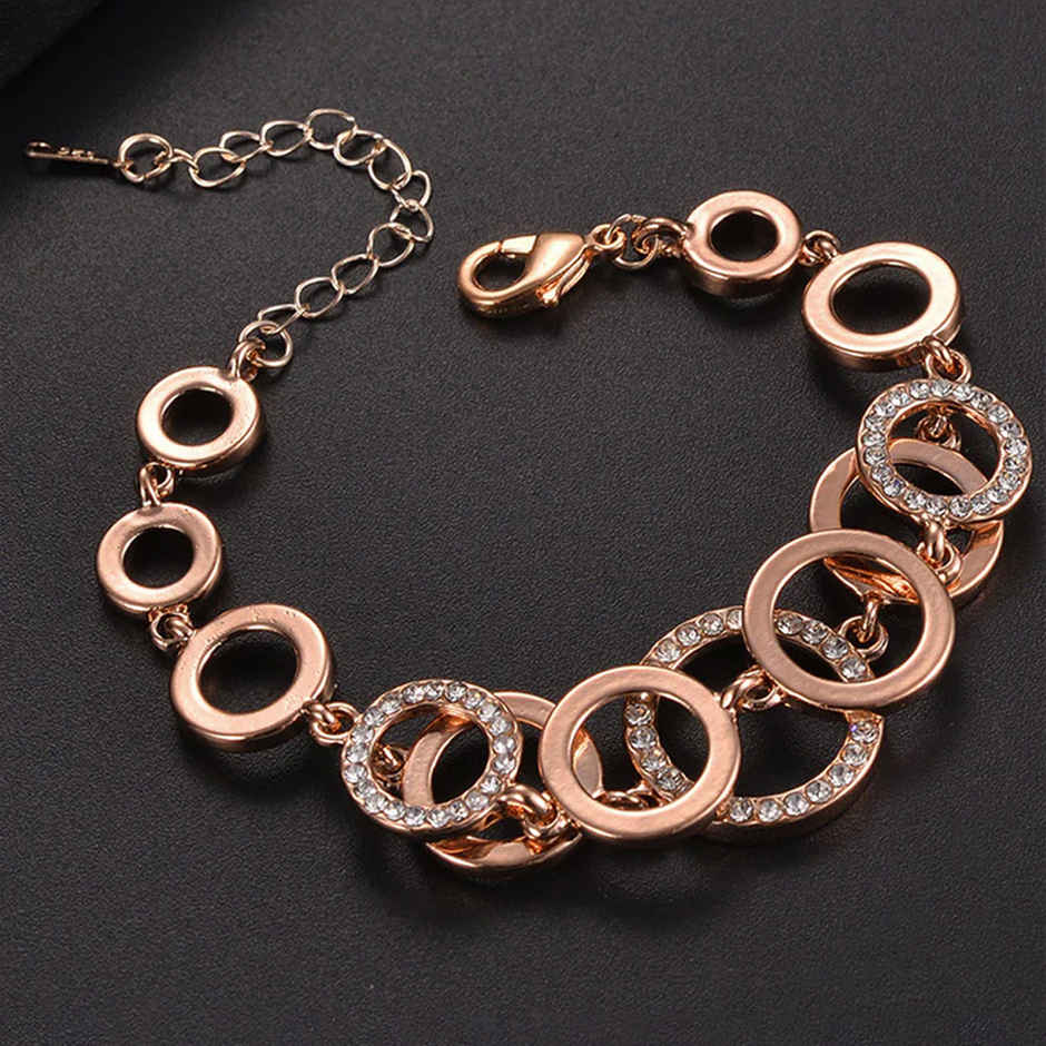 YouBella Stylish Party Wear Jewellery Gold Plated Charm Bracelet for Women