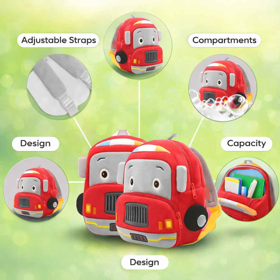 Kidara Fire Brigade Toddler Backpack Multicolor