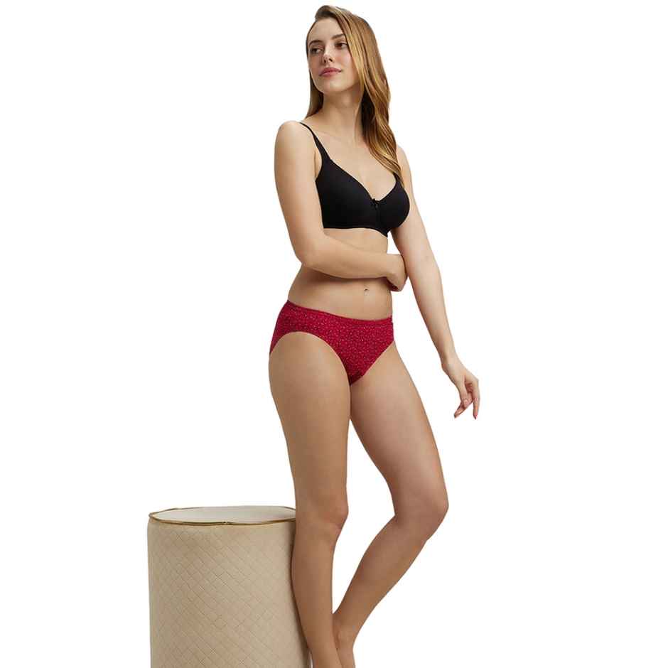 Jockey 1410 Women's Super Combed Cotton Underwear Bikini Panty|PO3 | Multicolor Dark assorted-M