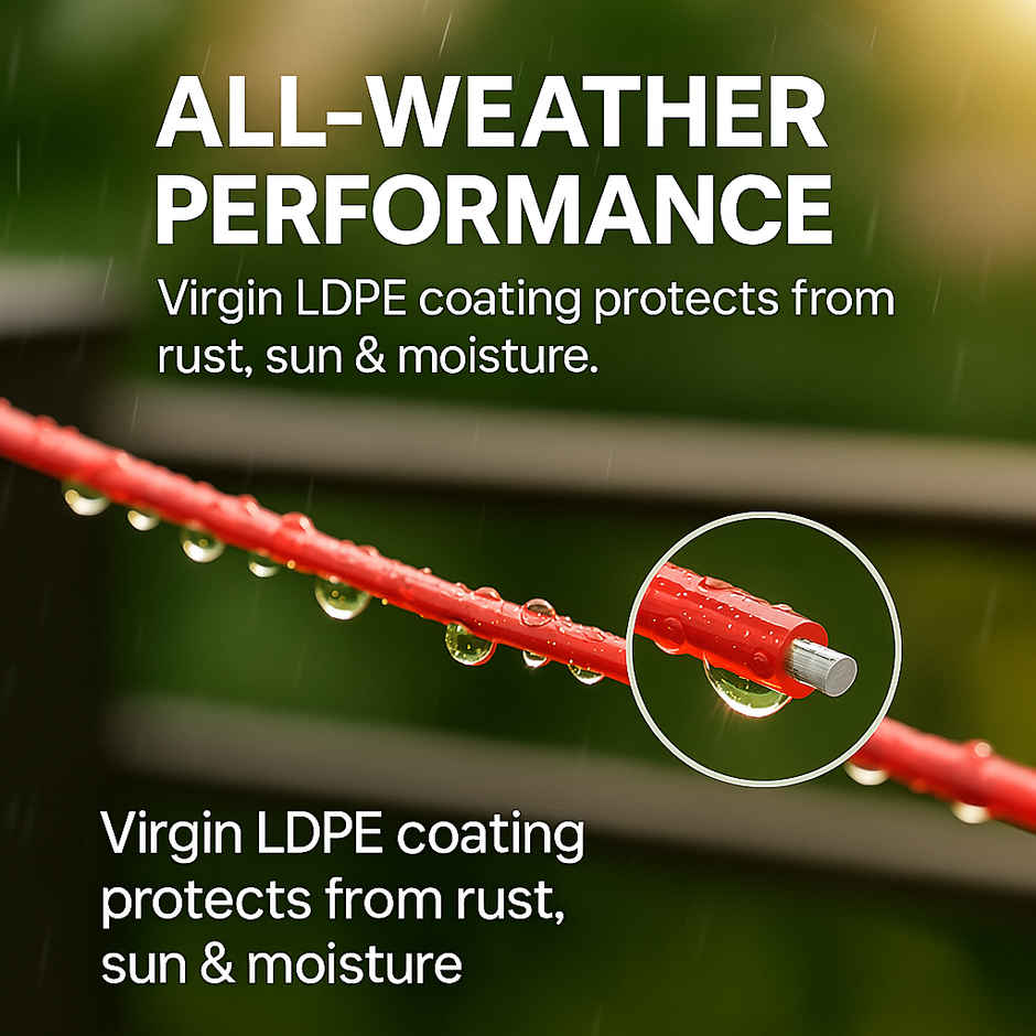 Sinco Oliva Premium Gi Wire Rod for Drying Clothes - 20 Meters | Assorted Colors