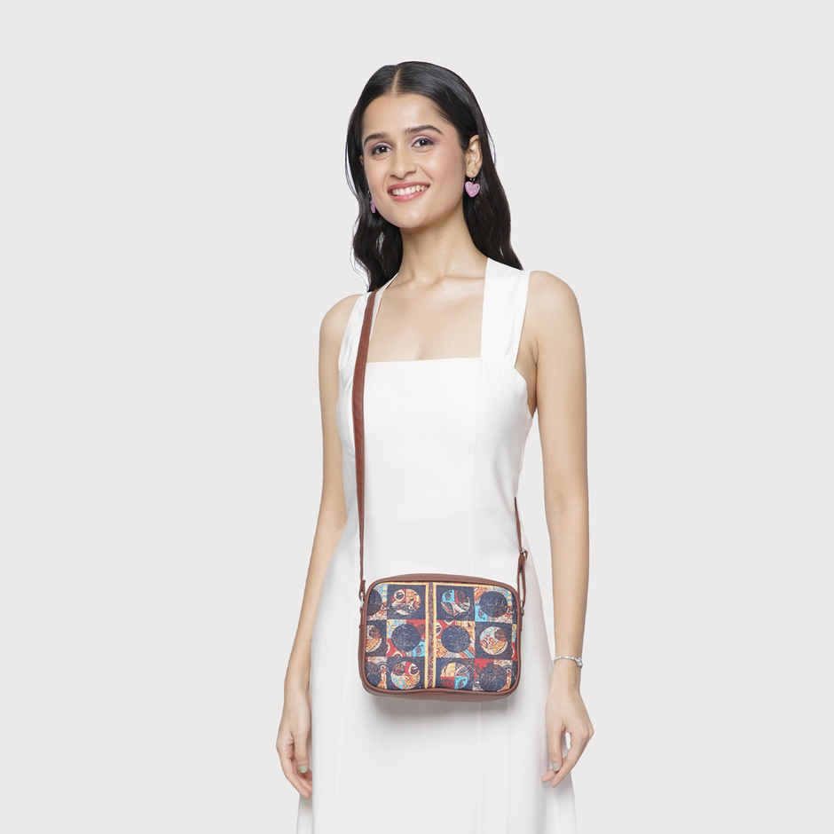 Zouk African Art Sling Bag - Multicolour