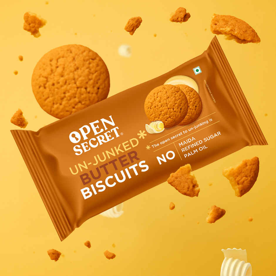 Open Secret Zero Maida Butter Biscuits | Healthy Snacks With No Refined Sugar & No Palm Oil