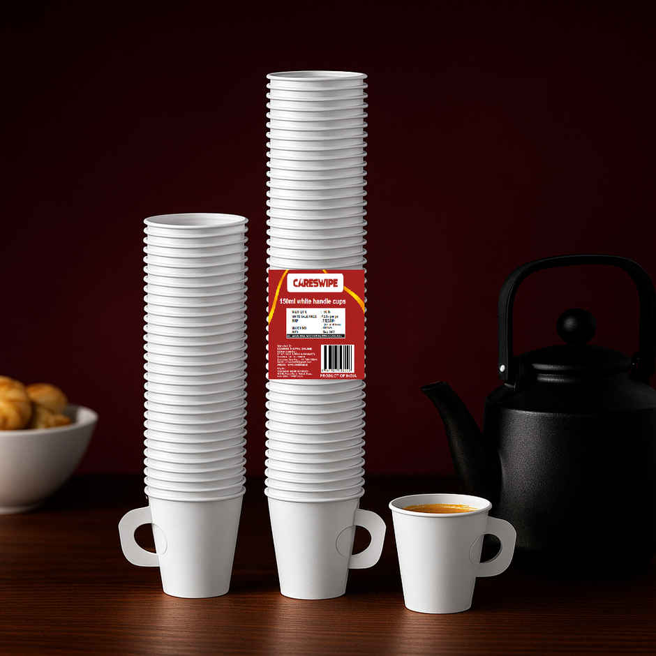 Paper Cups with Handle | 150 ml | Careswipe