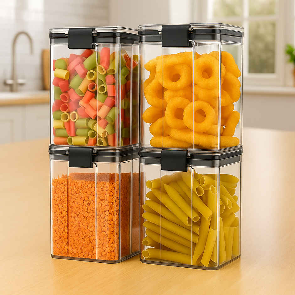 Zedak Plastic Air Tight Container Set | 1200 ml - 1 set (4 pcs)