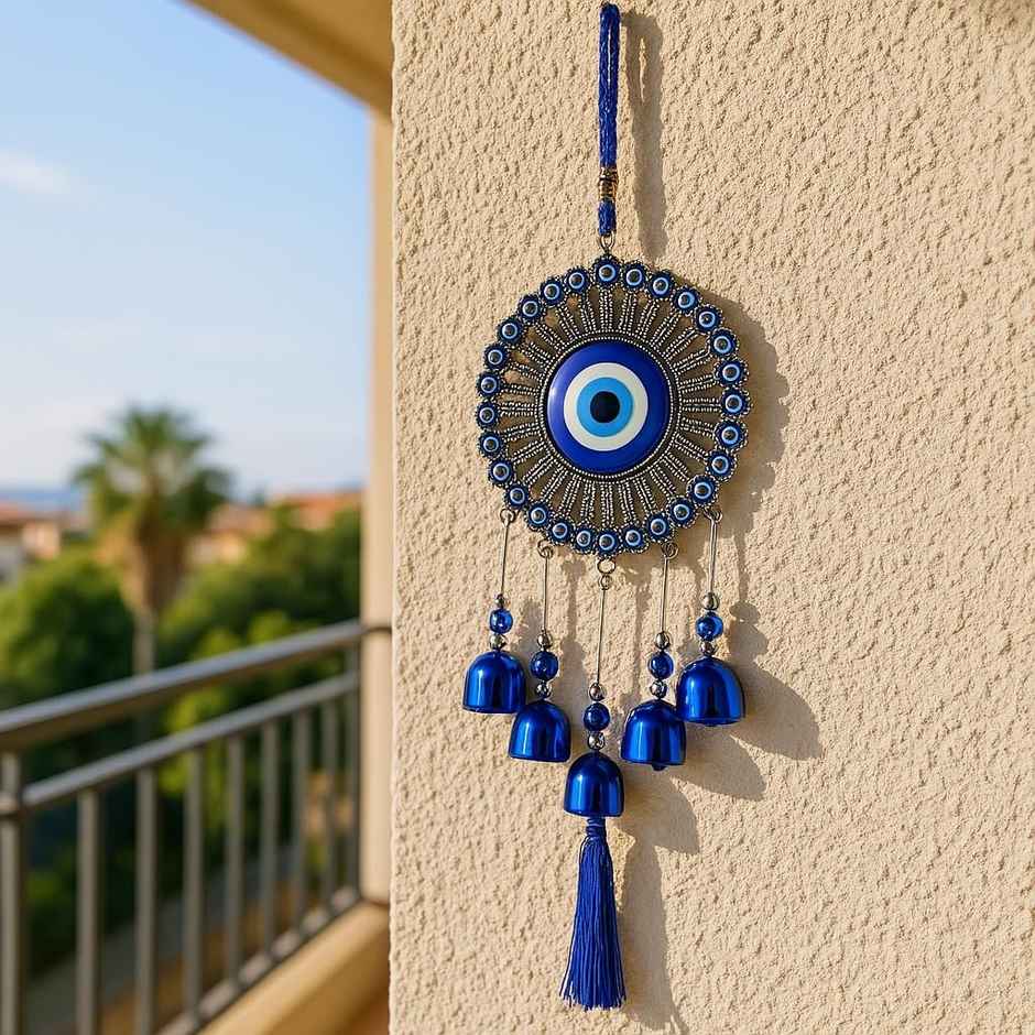 Perpetual Evil Eye Bell Wind Chime Decor