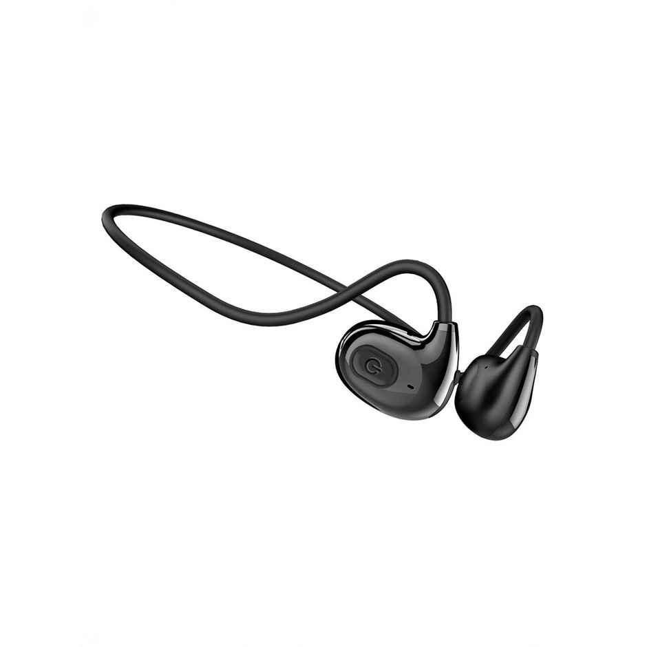 pTron Tangent Play Open-Ear Bt Neckband With Mic 14H Playtime Touch Control Type-C Ipx5 - Black