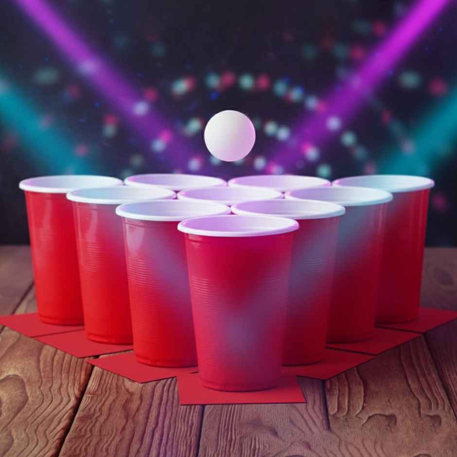Beer Pong Glasses and Cards Set | 20 Glasses and 20 Dares | Party Needs | Propcon
