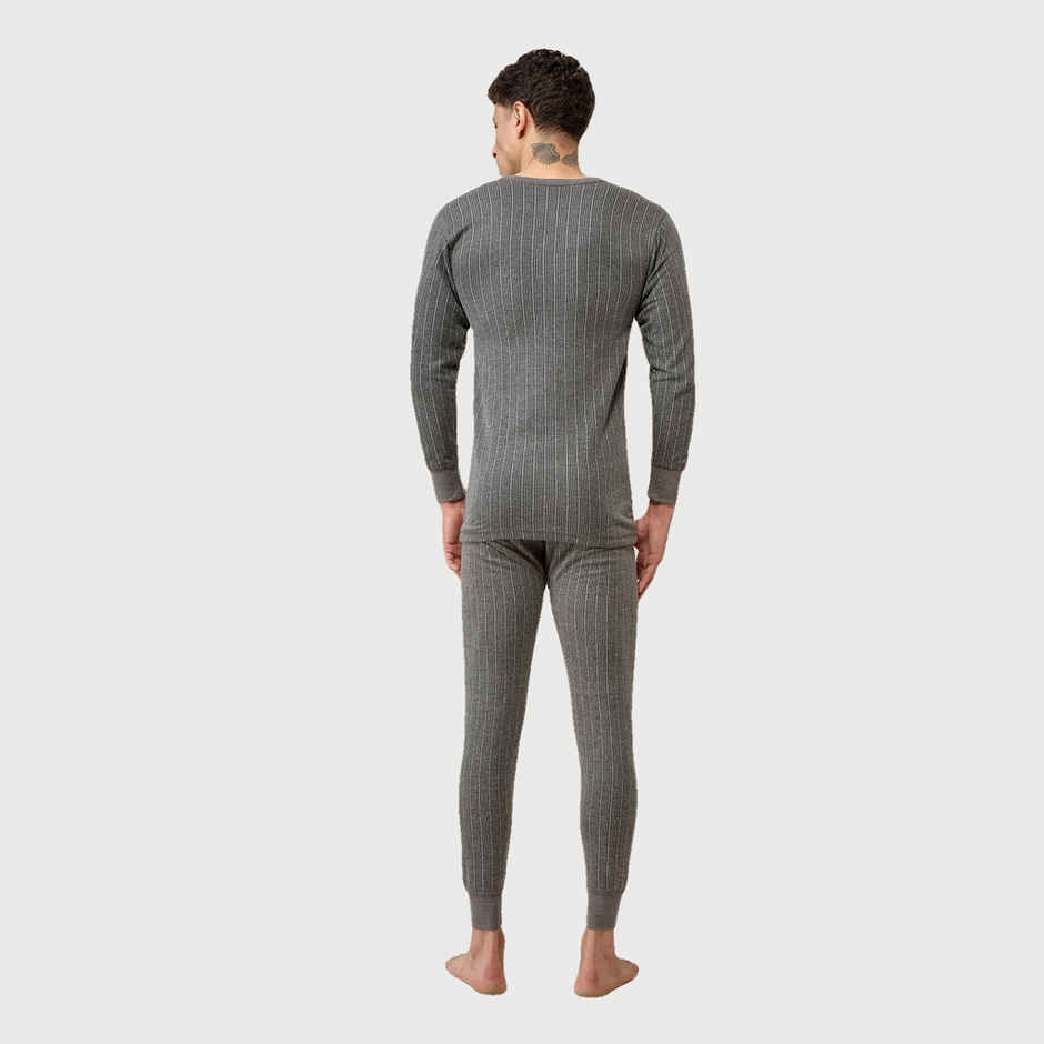 Lux Inferno Thermal Top And Bottom Set For Men | Charcoal | 80 | S