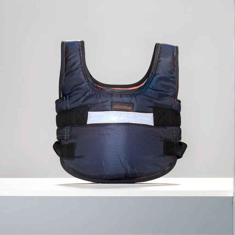 Two Wheeler Child Safety Belt ( Black) & Penguin Soft Toy (Blue) Combo