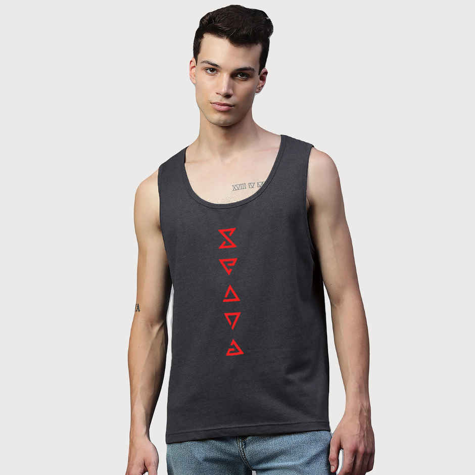 De Tees Men's Sleeveless T-shirt | Charcoal - XL