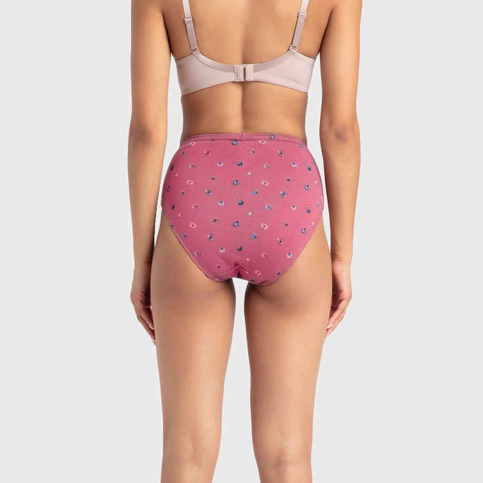 Jockey 1406 Women's Super Combed Cotton Underwear Mid Waist Hipster Panty|PO3 | Multicolor Dark assorted-XL