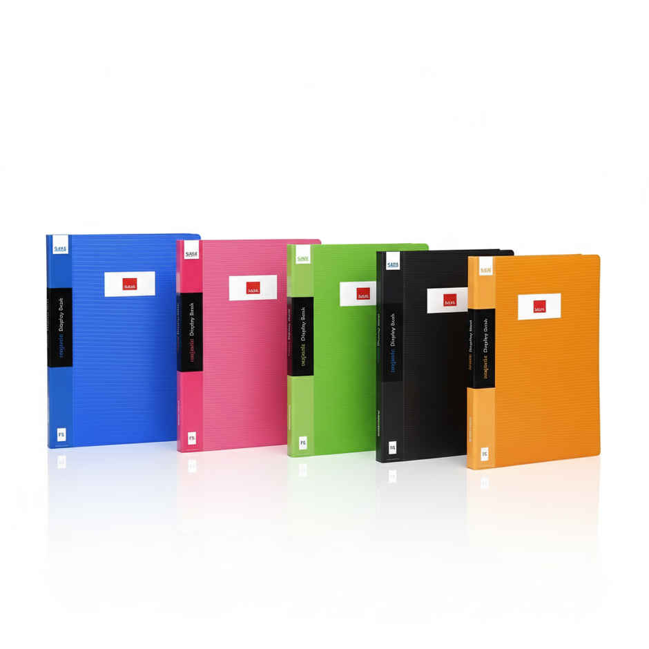Saya Vibrant Display Book - 60 Pockets A4 Size, Document Organizer | Assorted