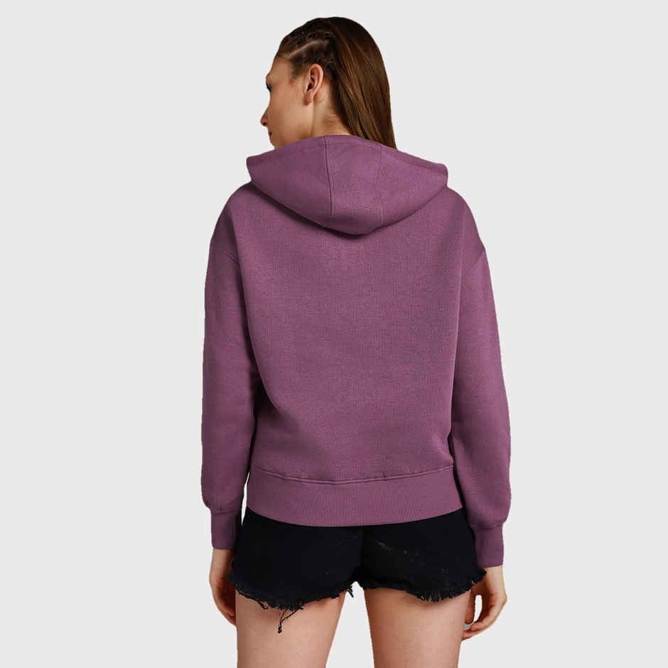 High Star Women's Hooded Long Sleeves Pullover Sweatshirt | Purple - L