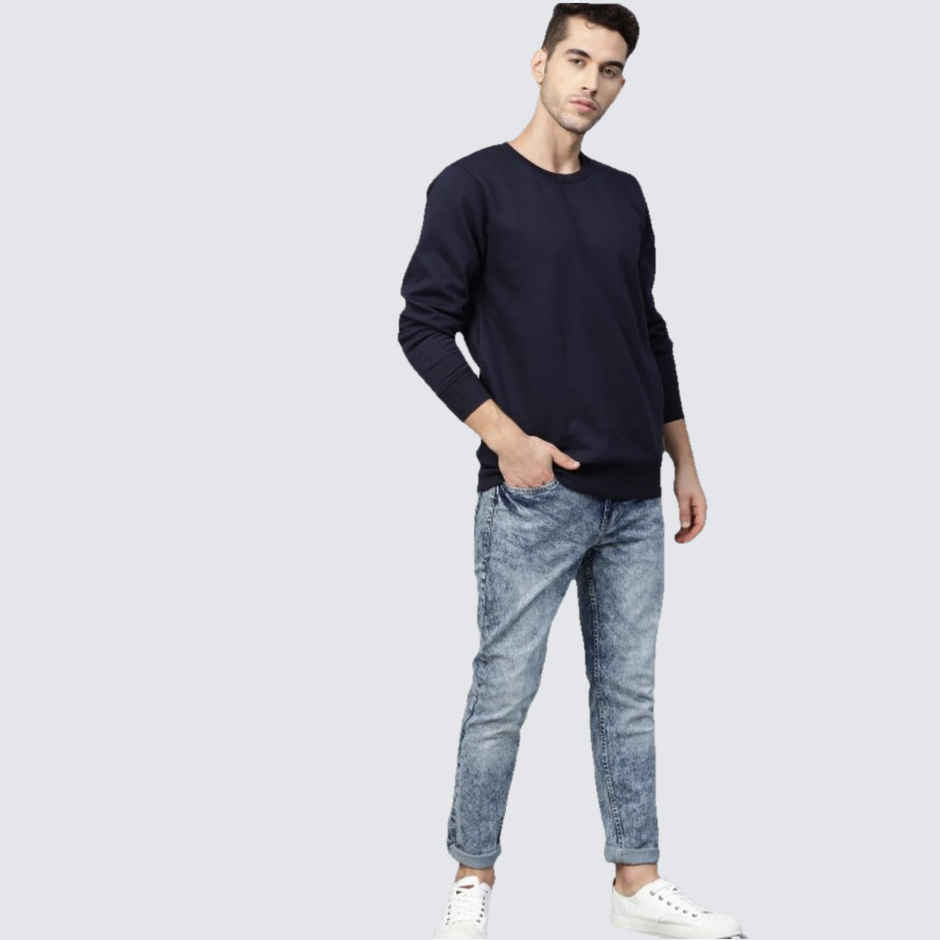 Outlaws Men's Cotton Rich Premium Sweatshirt | Navy - XL