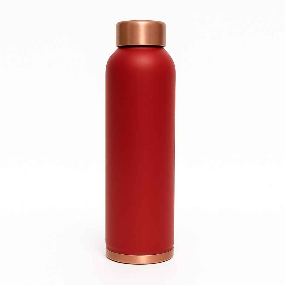 OGGN Copper Water Bottle For Daily & Office Use 950 ml, Red |Pure Copper