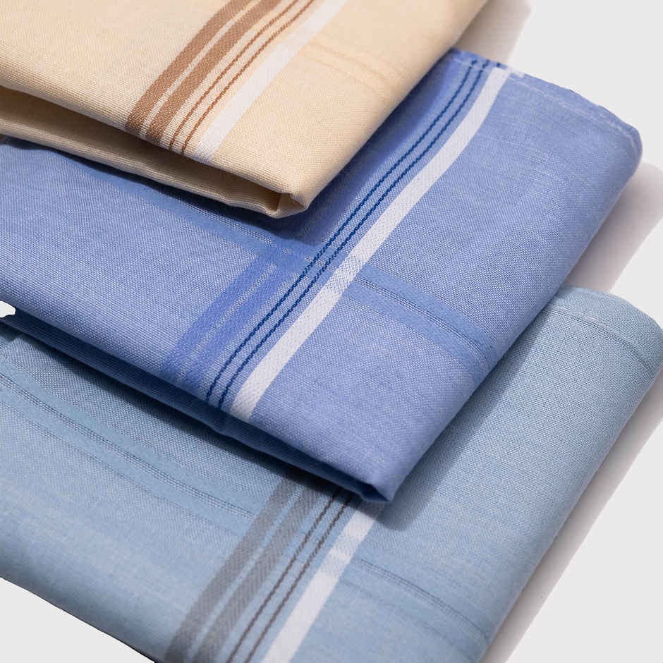 Royal Mart Men's Striped Cotton Handkerchief | Assorted