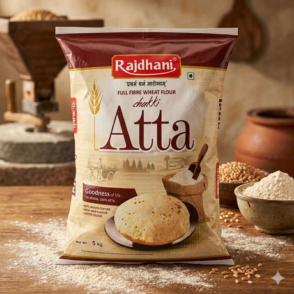 Rajdhani Chakki Fresh Atta | 100% Atta, 0% Maida