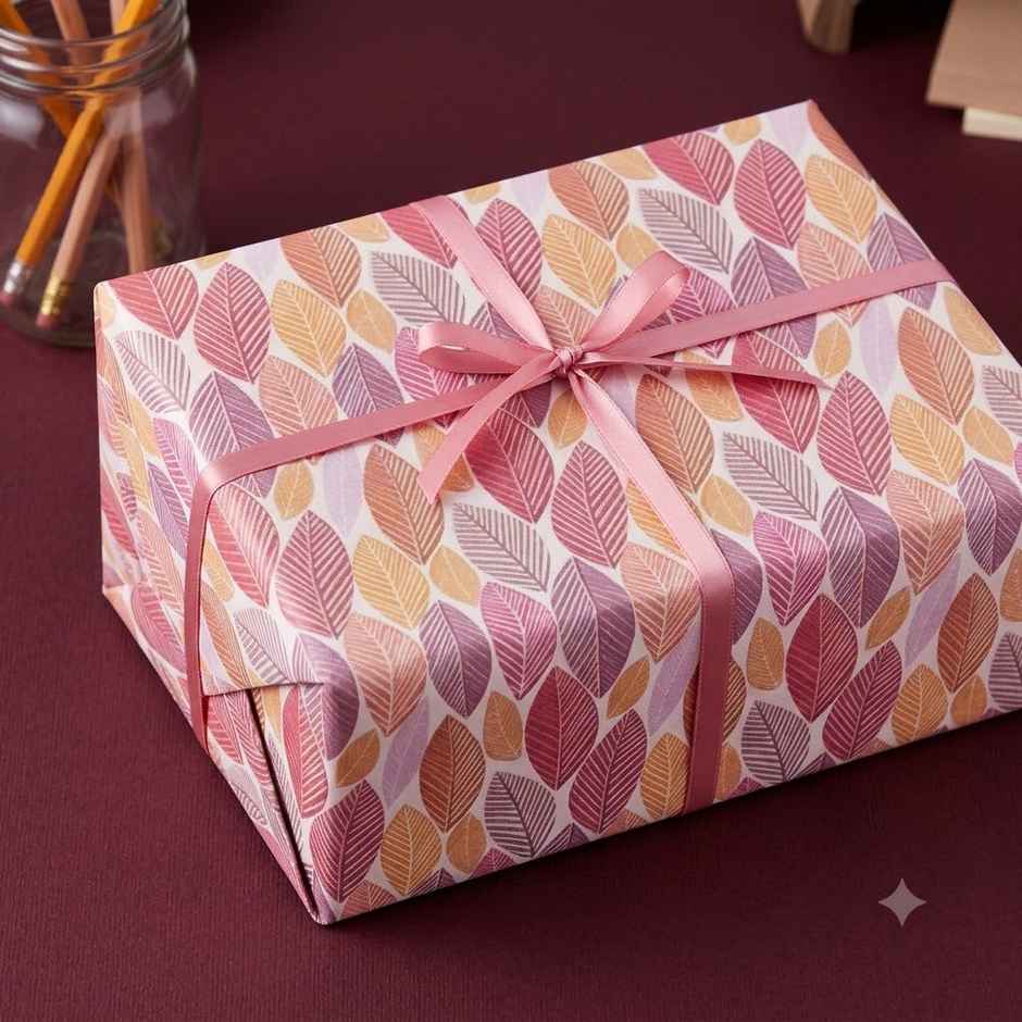 Itsy Bitsy Gift Wrapping Paper | Fleur Trelli Rosy Notes | 27.75 x 19.29 Inch | 1 Roll 5 Sheet